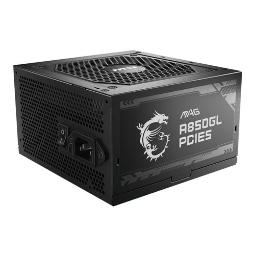 MSI MAG A850GL PCIE5 850 Watt 80 Plus Gold ATX Fully Modular Power Supply
